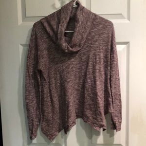 Abound Heathered Purple Mock Neck Cowl Pullover Sweater Women’s Size Small